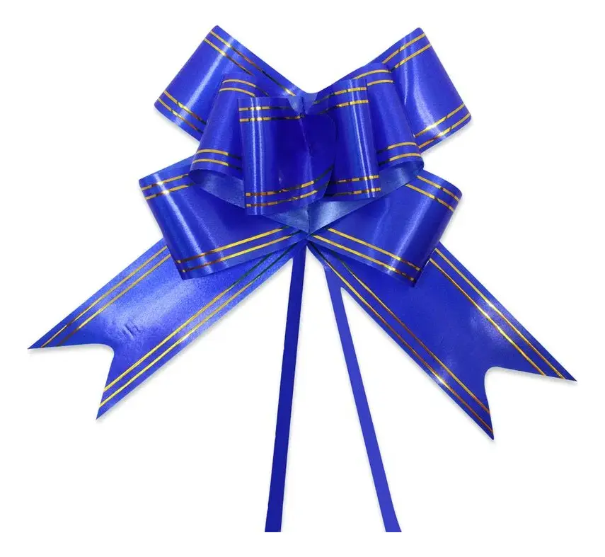 Laço fácil com fio azul tamanho 50x76cm